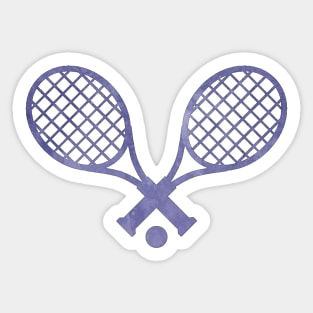 Tennis Racket Purple Sticker